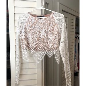 For Love and Lemons Lace Crop Top